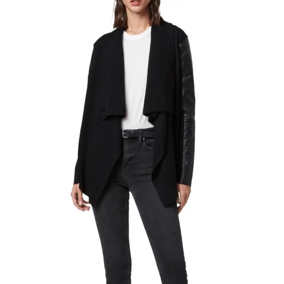 All Saints Lucia Cardigan With Leather 